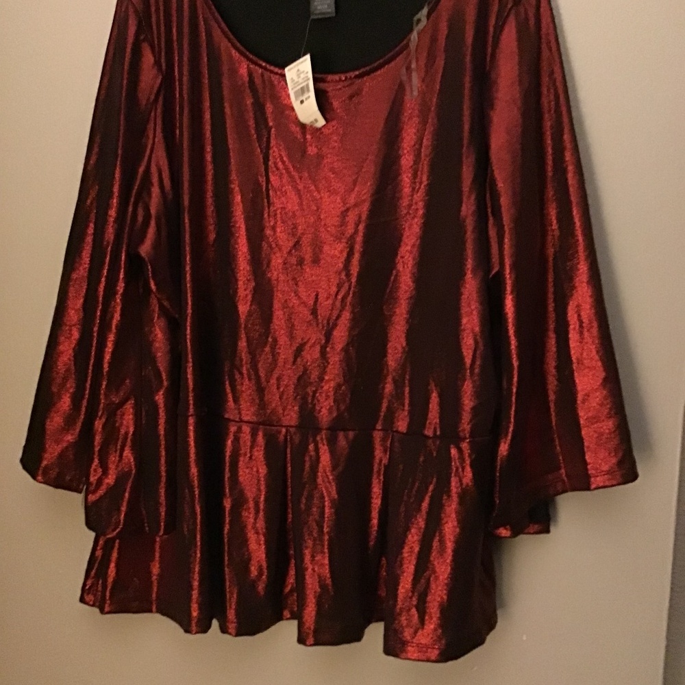 Ashely Stewart red dress shirt